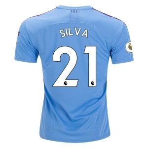 Silva Manchester City 19/20 Authentic Home Jersey by PUMA
