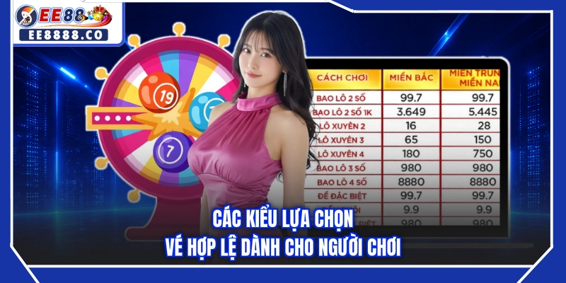 Các kiểu lựa chọn vé hợp lệ dành cho người chơi