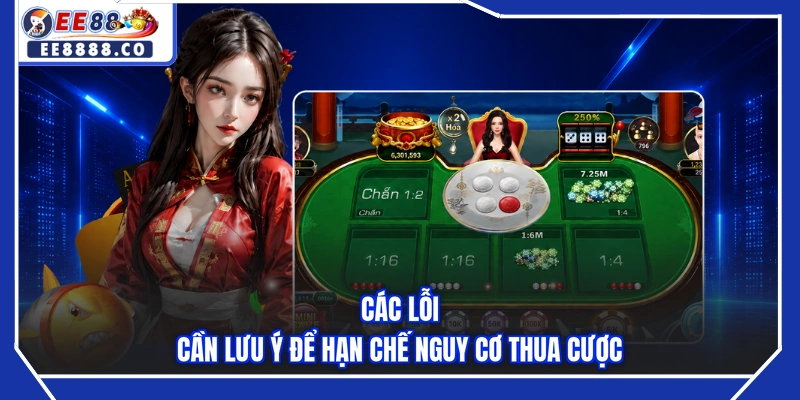 Các lỗi cần lưu ý để hạn chế nguy cơ thua cược